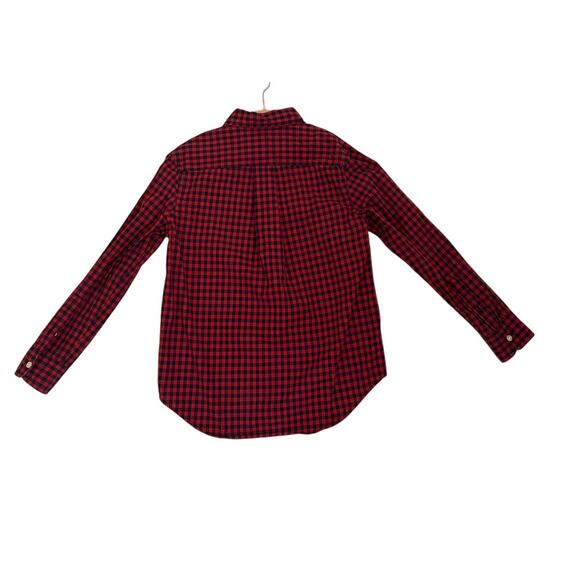 Ralph Lauren Plaid Button Down Collar Shirt Red Blue Size Youth Small (8) - Picture 2 of 3